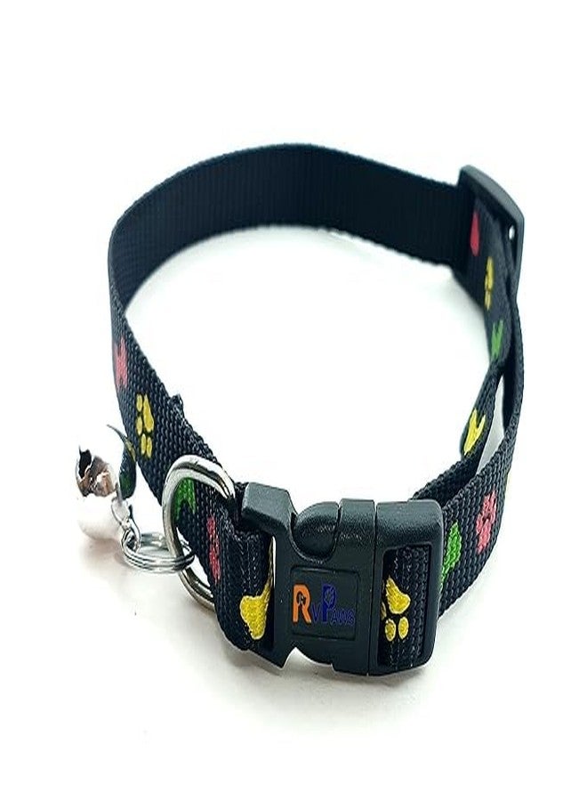 Pups&Pets طقم طوق ومقود للكلاب من Pups&Pets، مزين بطبعة جراء، طوق نايلون قابل للتعديل مع مقود للكلاب الصغيرة والمتوسطة، طقم طوق ومقود ملون للجراء والكلاب والقطط 15 مم - Image 3